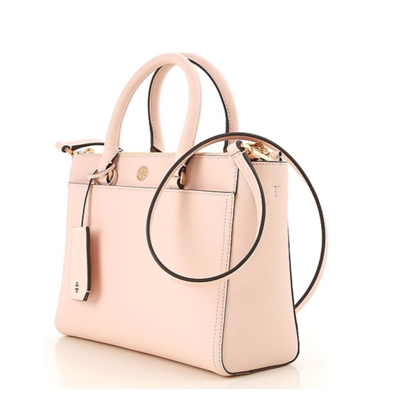 New Authentic TORY BURCH Robinson Double-Zip Leather Tote - Picture 4 of 8